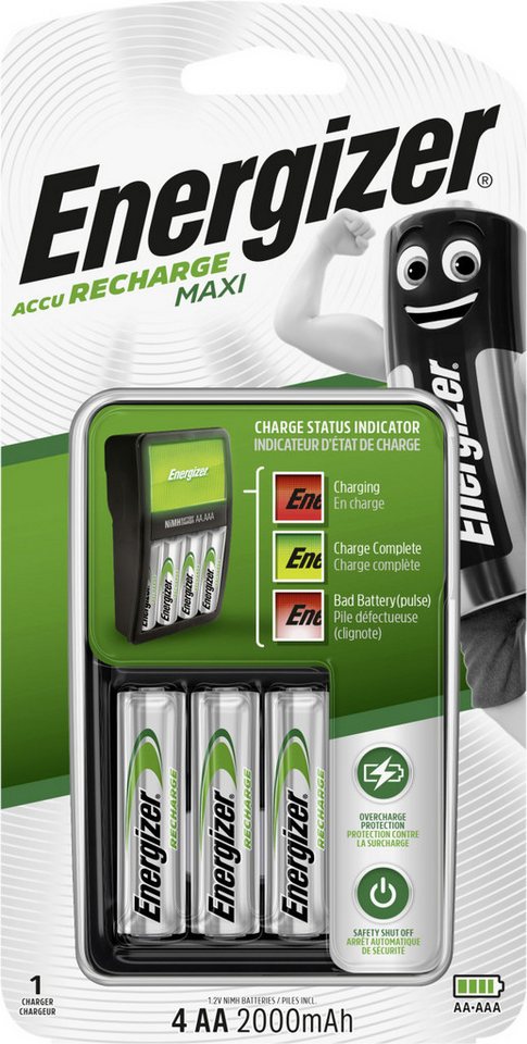 Energizer Energizer Maxi Charger inkl. 4-Mignon AA Akku Energizer Energizer Maxi Charger inkl. 4-Mignon AA Akku von Energizer