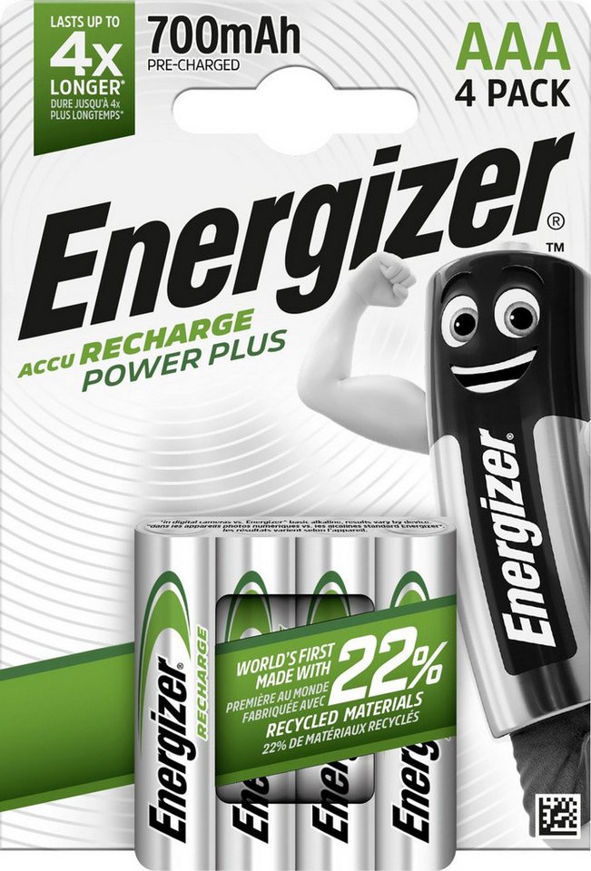 Energizer Energizer NiMH Akku Power Plus Micro AAA 700 mAh Batterie Energizer Energizer NiMH Akku Power Plus Micro AAA 700 mAh Batterie von Energizer