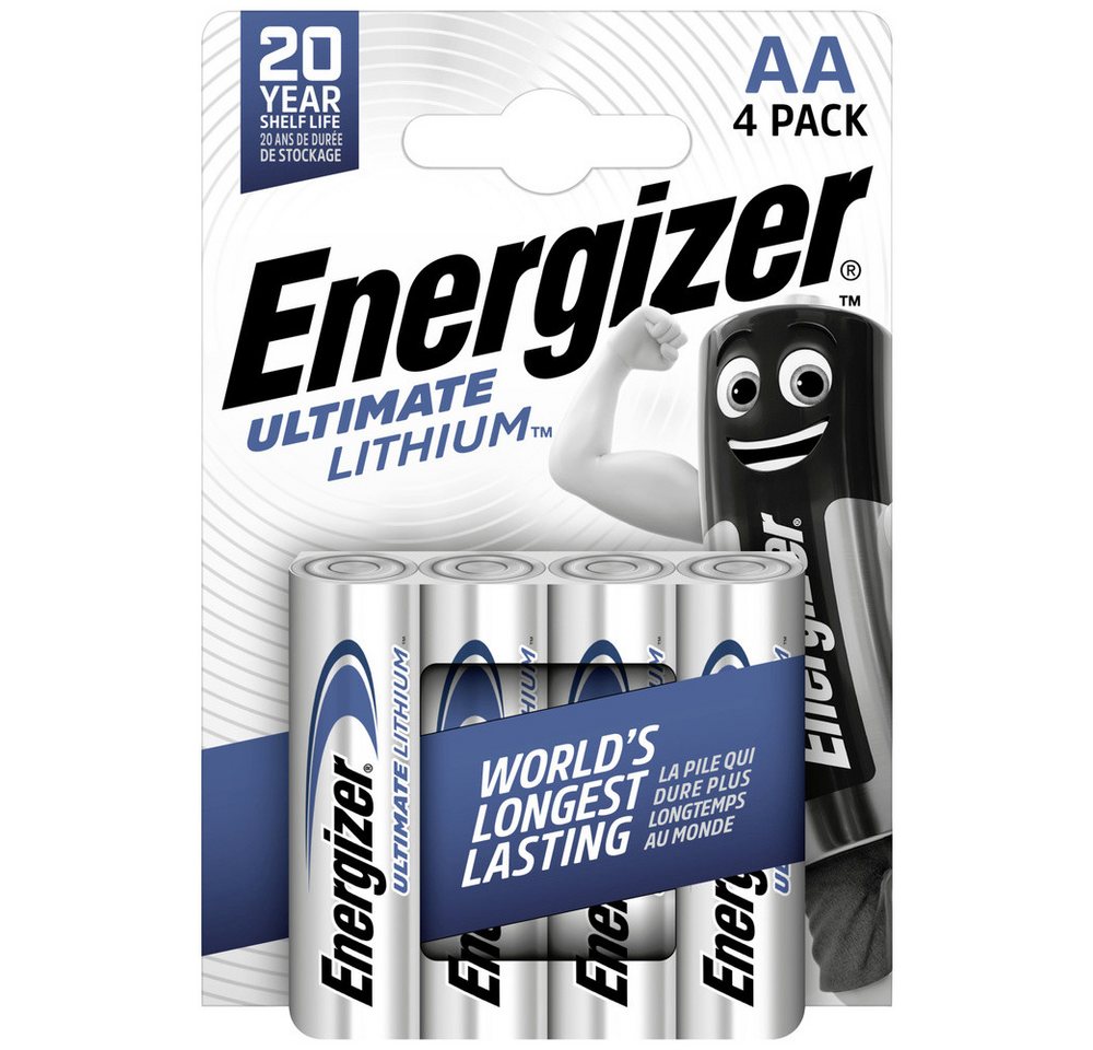 Energizer Energizer Ultimate FR6 Mignon (AA)-Batterie Lithium 3000 mAh 1.5 V 4 S Batterie, (1.50 V) von Energizer