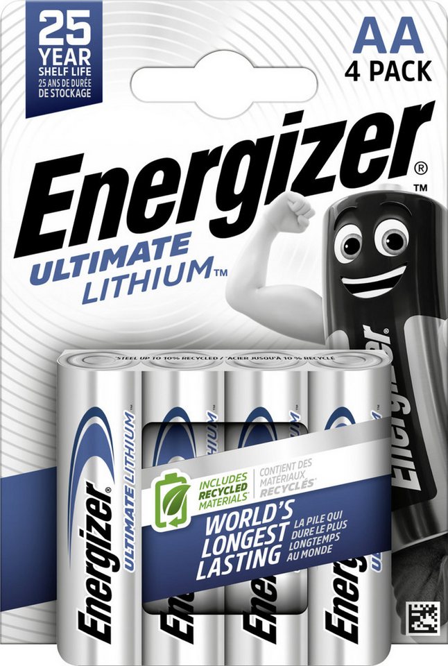 Energizer Energizer Ultimate Lithium Mignon AA 1,5 V, 4er Batterie Energizer Energizer Ultimate Lithium Mignon AA 1,5 V, 4er Batterie von Energizer