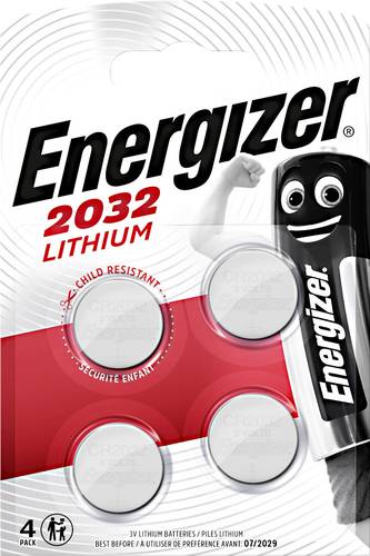 Energizer Knopfzelle CR 2032 3V 4 St. 240 mAh Lithium CR2032 Energizer Knopfzelle CR 2032 3V 4 St. 240 mAh Lithium CR2032 von Energizer