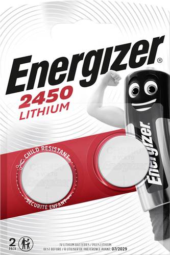 Energizer Knopfzelle CR 2450 3V 2 St. 620 mAh Lithium CR2450 von Energizer