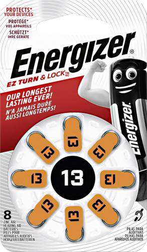 Energizer Knopfzelle ZA 13 1.4V 8 St. 280 mAh Zink-Luft Hearing Aid PR48 von Energizer