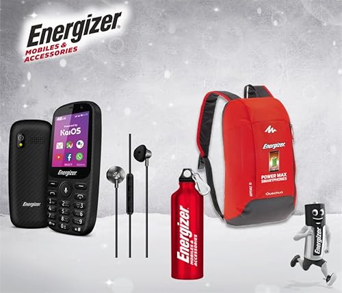 Energizer - Komplettpaket - Unlocked E241S Mobile - 4G - Arabische Tastatur + Bluetooth-Kopfhörer + Wasserflasche + 10-Liter-Rucksack angeboten von Energizer