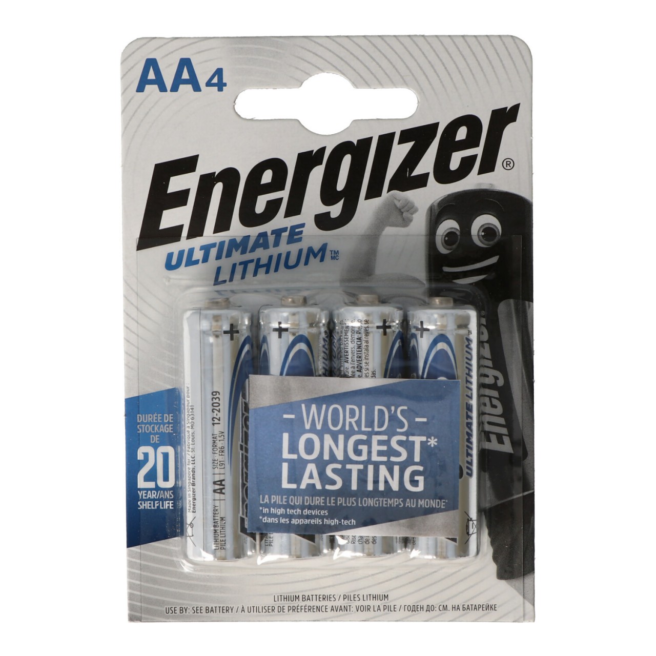 Energizer L91 Lithium Batterie AA 1,5 Volt, 3000mAh 4er Blister MIgnon AA LR6, FR6 Energizer L91 Lithium Batterie AA 1,5 Volt, 3000mAh 4er Blister MIgnon AA LR6, FR6 von Energizer