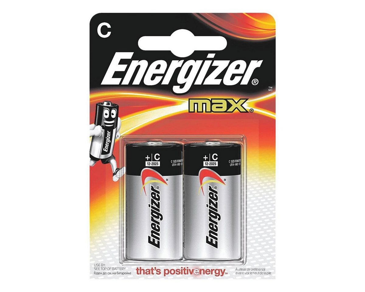 Energizer Max Alkaline Batterie, (1.5 V, 2 St), C / Baby, 1,5 V, Alkali von Energizer