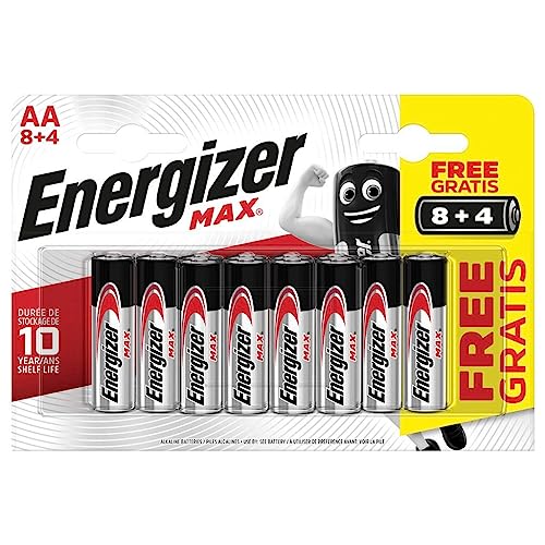 Energizer Max. langlebige Alkali-Leistung, 12 x AA-Batterien von Energizer Max