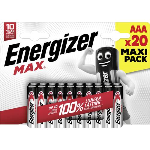 Energizer Max Micro (AAA)-Batterie Alkali-Mangan 1.5V 20St. von Energizer