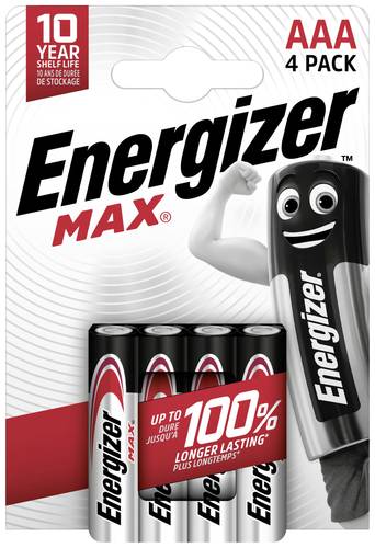 Energizer Max Micro (AAA)-Batterie Alkali-Mangan 1.5V 4St. von Energizer