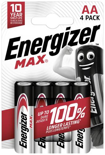 Energizer Max Mignon (AA)-Batterie Alkali-Mangan 1.5V 4St. von Energizer