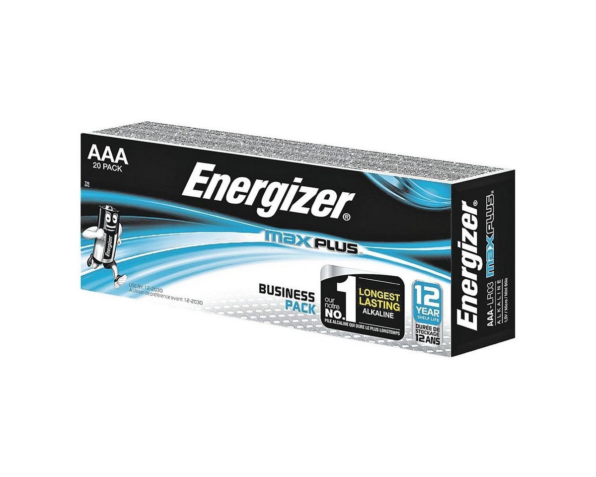 Energizer Max Plus Batterie, (20 St), AAA, mit Auslaufschutz (2 Jahre) von Energizer