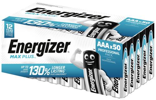 Energizer Max Plus Micro (AAA)-Batterie Alkali-Mangan 1.5V 50St. von Energizer