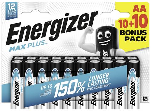 Energizer Max Plus Mignon (AA)-Batterie Alkali-Mangan 1.5V 20St. von Energizer