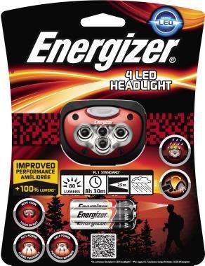 Energizer Pro-Headlight 4 LED Stirnband-Taschenlampe Schwarz (631637) von Energizer