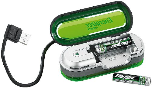 Energizer Rechargeable USB Ladegerät für Mac + PC inkl. 2 AAA 850 mAh Akkus von Energizer