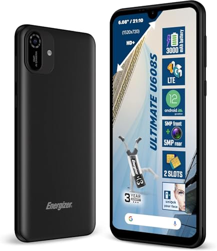 Energizer - Smartphone U608S - 4G - Mobiltelefon Dual-SIM (Nano SIM) - 3 Jahre Garantie - Schwarz von Energizer
