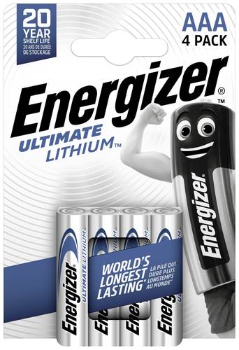 Energizer Ultimate FR03 Micro (AAA)-Batterie Lithium 1250 mAh 1.5V 4St. von Energizer