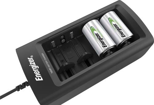 Energizer Universal Rundzellen-Ladegerät NiMH Micro (AAA), Mignon (AA), Baby (C), Mono (D), 9V Block von Energizer