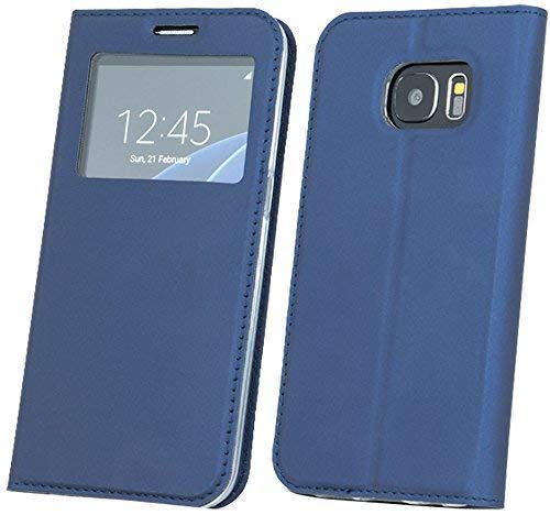 ZINFANDEL Flip-Cover Smart Look Tasche Hülle kompatibel mit Galaxy S9 Plus G965F mit Sichtfenster in Schwarz Wallet Book-Style Case Schale Etui Bag Zubehör von Energmix