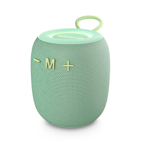 Energy Sistem Bloom Bluetooth-Lautsprecher (Bluetooth 5.3, 18 Stunden Akkulaufzeit, IPX6, True Wireless, 100% recycelter Kunststoff, LED-Leuchten) von Energy Sistem