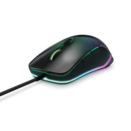 Energy Sistem ES Gaming Mouse ESG M3 Neon (Mirror Effect, USB Braided Kabel, RGB LED-Licht, 7200 DPI) von Energy Sistem