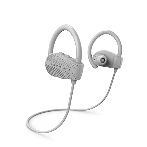 Energy Sistem Earphones Bluetooth Sport 1+ Grau In-Ear Ohrhörer Sport-Kopfhörer (Bluetooth 5.1, Sprachsteuerung, Secure-Fit-Befestigungssystem, Schweißfest), Grau von Energy Sistem