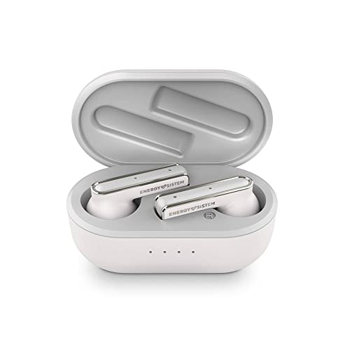 Energy Sistem Earphones True Wireless Style 4 Cream (Kopfhörer zum kabellosen Musikgenuss Kompaktes und ergonomisches Design Charging case Kompatibel mit der ESmart Connect App) – Weiß von Energy Sistem