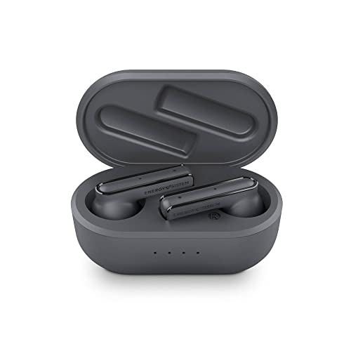 Energy Sistem Earphones True Wireless Style 4 Stone (Kopfhörer zum kabellosen Musikgenuss Kompaktes und ergonomisches Design Charging case Kompatibel mit der ESmart Connect App) – Grau von Energy Sistem