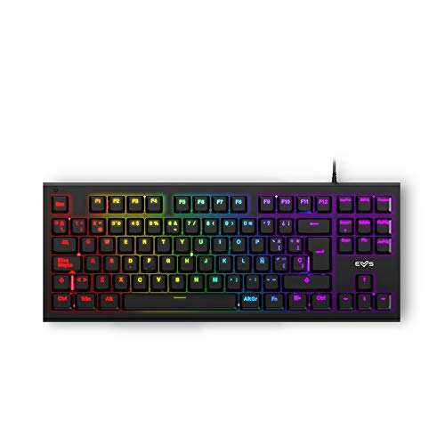 Energy Sistem Gaming Tastatur ESG K6 Mechanik (USB-Tastatur, LED Regenbogen Effekt Lichter, TKL Mechanical Keyboard) von Energy Sistem
