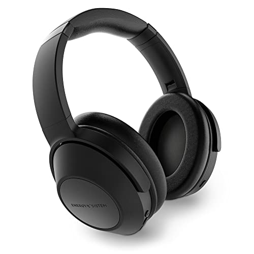 Energy Sistem Headphones BT Travel 6 ANC Kopfhörer, Geräuschisolierung, für den Außenbereich, kabellose Helme (Active Noise Cancelling, Isolierkissen, Quick Charge) - Schwarz von Energy Sistem