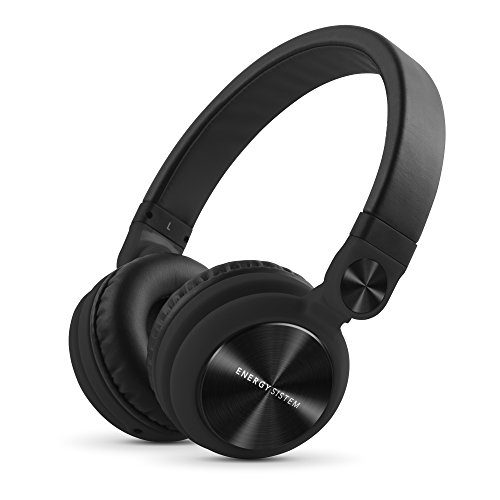 Energy Sistem Headphones DJ2 (DJ Kopfhörer, klappbar, mit 180º Drehung, abnehmbares Kabel, Mikrofon und Freisprechfunktion )- Schwarz von Energy Sistem