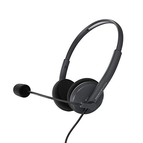 Energy Sistem Headset Office 2 Anthracite (Kopfhörer, Lautstärkeregler, Mikrofon mit einziehbarem Arm) von Energy Sistem