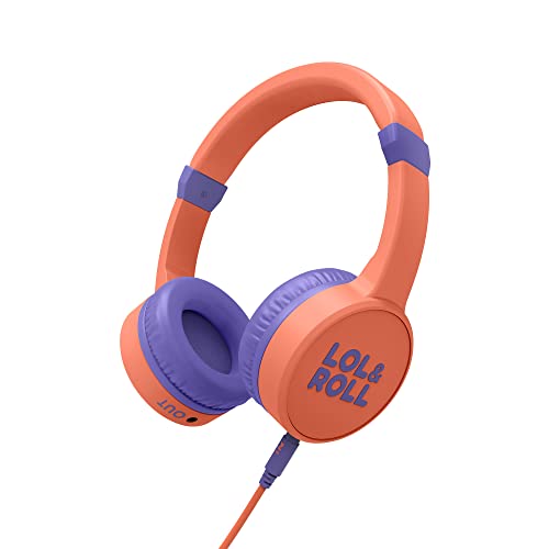 Energy Sistem LOL&Roll Pop Kids Headphones (Music Share, abnehmbares Audiokabel, maximale Lautstärke 85 dBs, Mikrofon) - Orange von Energy Sistem