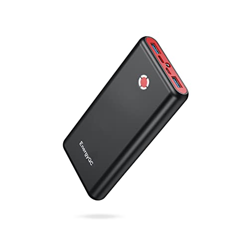 Powerbank USB C PD 18W 20000mAh Pilot X7 Externer Akku mit Power Delivery Tragbares Ladegerät für iPhone, Tablet, Samsung Galaxy, Huawei und Mehr-Rot von EnergyQC