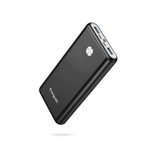 Powerbank USB C PD 18W 20000mAh Pilot X7 Externer Akku mit Power Delivery Tragbares Ladegerät für iPhone, Tablet, Samsung Galaxy, Huawei und Mehr-Schwarz von EnergyQC