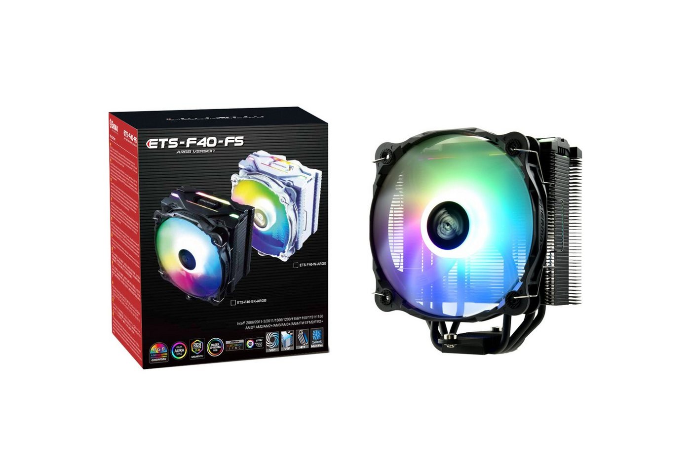 Enermax CPU Kühler Enermax ETS-F40-FS-BK-ARGB, CPU-Kühler, (ARGB Enermax CPU Kühler Enermax ETS-F40-FS-BK-ARGB, CPU-Kühler, (ARGB von Enermax