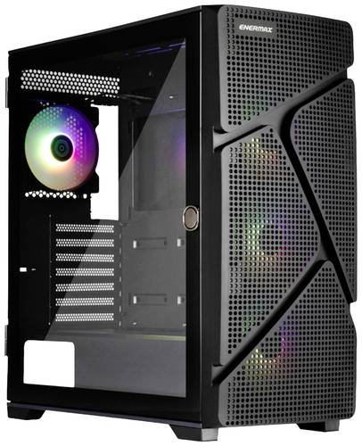 Enermax MarbleShell MS21 Midi-Tower Gaming-Gehäuse Schwarz Seitenfenster, Staubfilter von Enermax