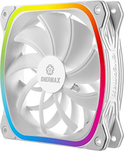 Enermax SquA RGB White PC-Gehäuse-Lüfter Weiß (B x H x T) 120 x 120 x 26mm inkl. LED-Beleuchtung von Enermax
