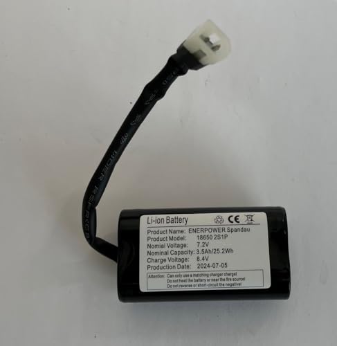ENERpower Li-Ion-Akku Spandau 7,4V 3300 mAh 2S1P für Taschenlampen wie von Lupine, MyTinySun, Sigma (Plus) von Enerpower