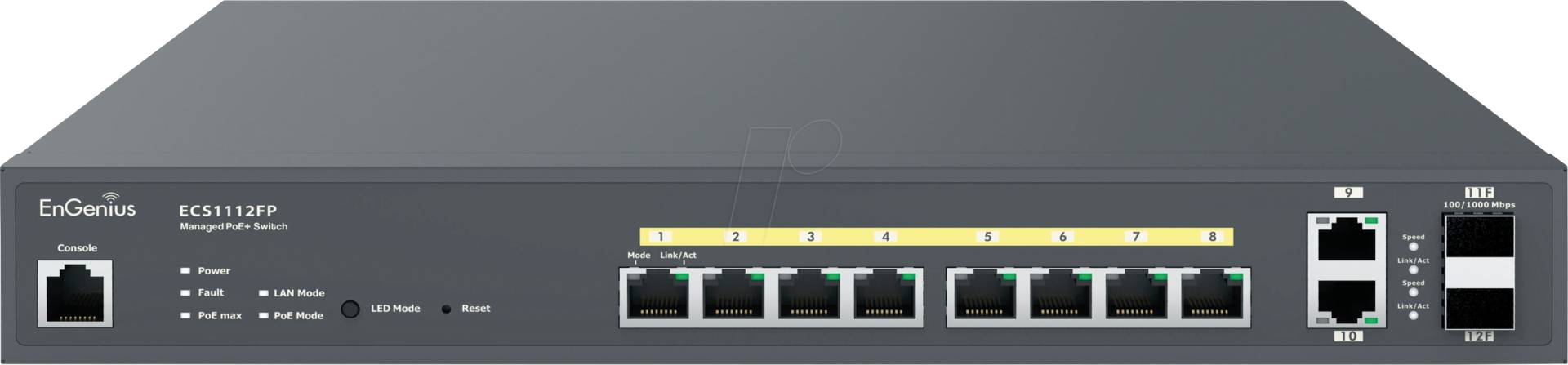 EG ECS1112FP - Switch, 12-Port, Gigabit Ethernet, PoE+, SFP von Engenius