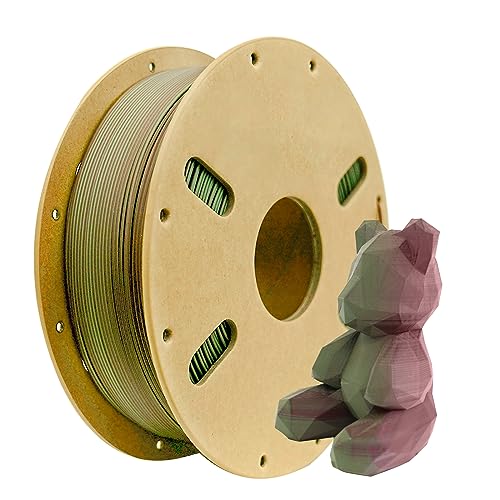 Matte pla filament dual color 1.75mm,ENISINA Matte Filament für den 3D-Druck, Maßgenauigkeit +/-0,03 mm,1kg / 2.20lb (Rosenrosa & Salbeigrün) von Enisina