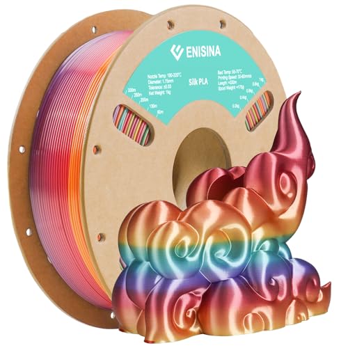 Silk PLA Filament ， Enisina Silk Rainbow Filament, Maßgenauigkeit +/- 0.03mm(Regenbogenlicht-1KG) von Enisina