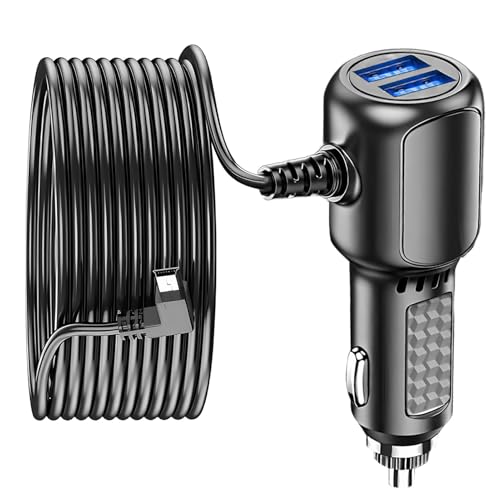 Dash Cam Netzkabel Mini USB Autoladegerät 12 V auf 5 V mit 2 USB-Anschlüssen, 3,5 m langes DC, 3,5 A Netzteil-Adapter mit geradem Mini-USB-Anschluss für Armaturenbrettkameras, Navigationsgeräte Dash Cam Netzkabel Mini USB Autoladegerät 12 V auf 5 V mit 2 USB-Anschlüssen, 3,5 m langes DC, 3,5 A Netzteil-Adapter mit geradem Mini-USB-Anschluss für Armaturenbrettkameras, Navigationsgeräte von Enjiror