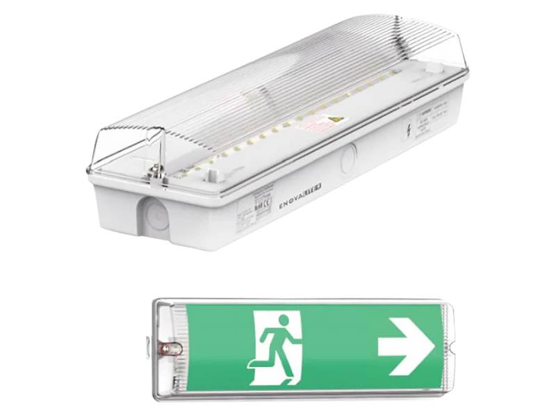 ENOVALITE LED-Fluchtwegeleuchte inkl. 8 h Notstromakku von Enovalite