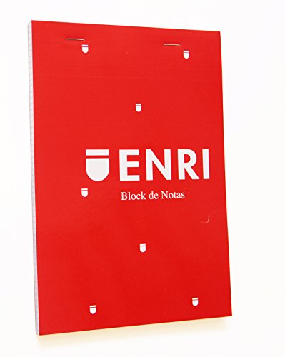 Enri 100101102 – Pack von 10 Haftnotizen gehefteter Paperback, Rot von Enri