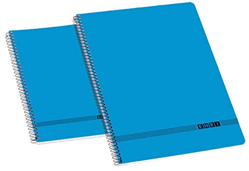 Enri 100430028 – Pack von 10 Hefte Spiral Paperback, blau von Enri