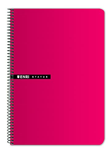 Enri 739697 - Heft A4, 4x4, 100 Blätter, rot von Enri
