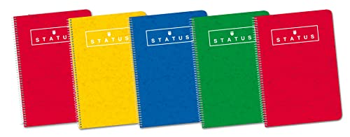 Enri Status – Pack 5-Notizbücher, Spiralbindung, Hardcover Extra, 4., 4 x 4 C/M von Enri