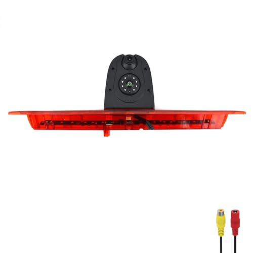 Dual Lens Rückfahrkamera Monitor Kit Bremslicht Rückfahrkamera für Ford Transit (2014-2018) Vans Wasserdicht Weitwinkel Rückfahrkamera (CVBS Kamera) von EnruigeOK