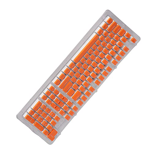 110 Tasten Tastaturtastenkappen, Tastaturtastenkappen OEM Höhe Ergonomisches Design für die meisten mechanischen Tastaturen(Orange-Rot-Weiß) von Entatial